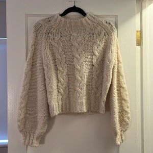 Anine Bing XS Vintage Cream Wool Sweater